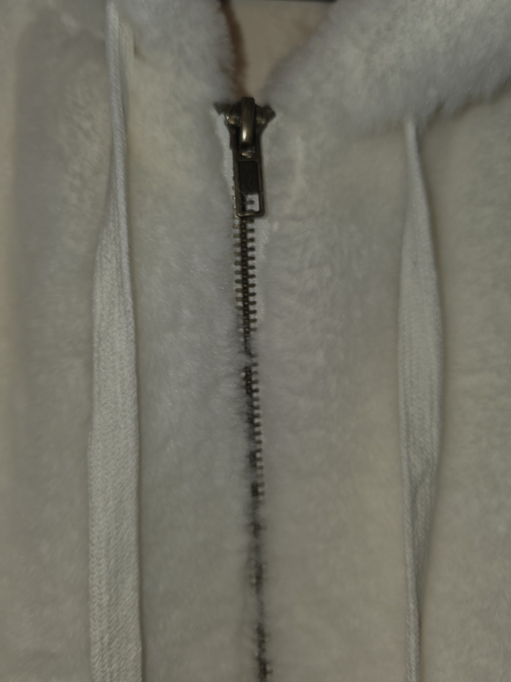 Plush Hooded Zip Jacket - Cream - Picture 3 of 15